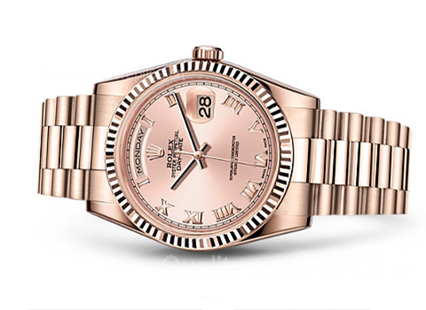 Rolex Day-Date Swiss Automatic Watch Rose Gold Dial 36MM