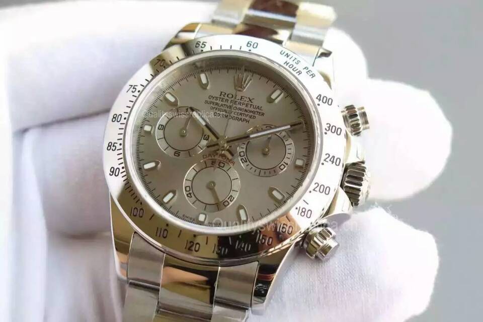 Rolex Daytona Swiss Chronograph-Gray Dial-Steel 