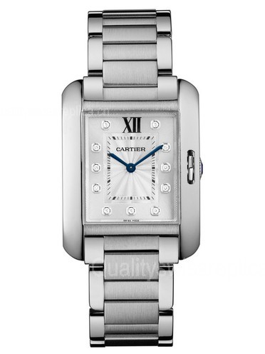 Cartier Tank Anglaise W4TA0004 Quartz Watch Size M