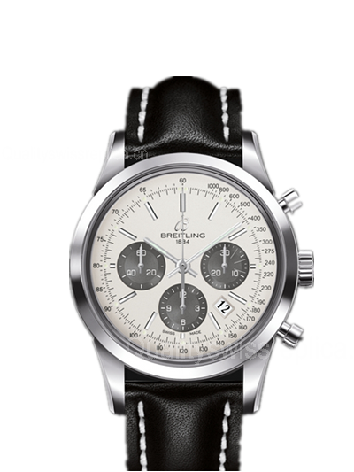 Breitling Transocean Automatic Chronograph Black Leather 43mm
