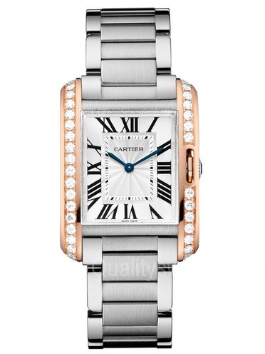 Cartier Tank Anglaise W3TA0003 Quartz Watch Size M