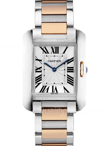 Cartier Tank Anglaise W5310043 Quartz Watch Size M