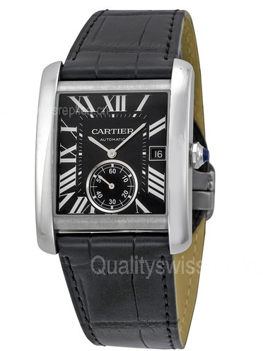 Cartier Tank MC W5300004 Automatic Watch Black Dial