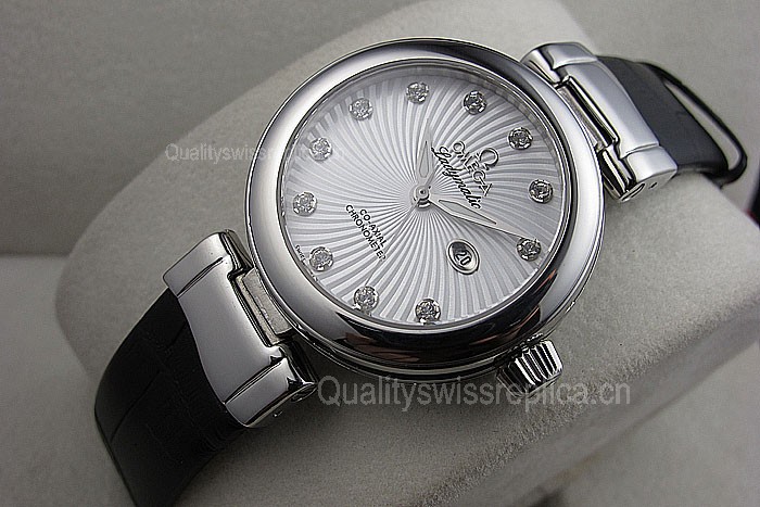 Omega Deville Ladymatic Automatic Watch Black Dial 34mm
