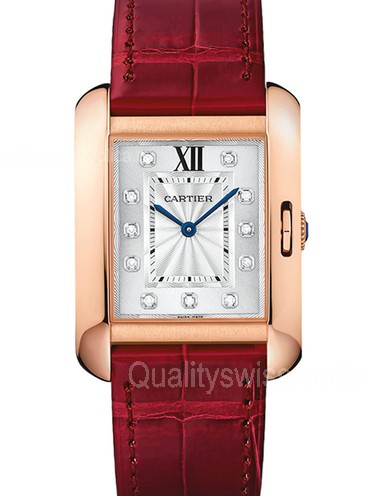 Cartier Tank Anglaise WJTA0007 Quartz Watch Size M