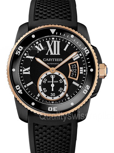 Cartier Calibre Diver W2CA0004 Automatic Watch Black Dial