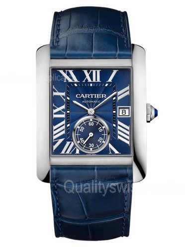 Cartier Tank MC WSTA0010 Automatic Watch Blue Dial