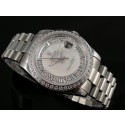 Rolex Day-Date E730 Automatic-Silver Dial Roman Number Markers-Stainless Steel Strap