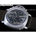 Panerai Luminor Daylight PAM213 Ratttrapante Chronograph-Black Dial Black Subdials-Dark Brown Leather Strap
