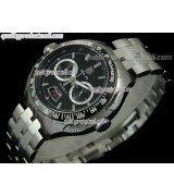 Tag Heuer SLR Calibre 17 100M Automatic Chronograph-Black Dial-Stainless Steel Bracelet