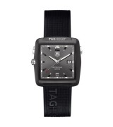 Tag Heuer Golf Quartz Chronograph-Black Dial Index Hour Markers-Black Rubber Bracelet 