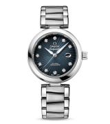 Omega De Ville Ladymatic Automatic Watch-Dark Blue Coral Design Dial