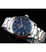 Omega Sea-Master OM6229 Automatic-Blue Dial-Gormment Markers -Brushed Stainless Steel Strap