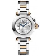  Cartier Pasha Silver Swiss 2824 Quartz Ladies Watch WJ124020