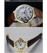 Cartier Ballon Bleu Swiss Automatic Watch-Coffee Leather Bracelet-W6900356 36.6mm
