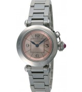  Cartier Pasha Pink Swiss 2824 Quartz Ladies Watch W3140008
