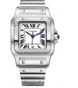 Cartier Santos wssa0018 Automatic Steel Watch White Dial 39.8mm