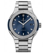 Hublot Classic Fusion Automatic Watch Blue Dial 585.NX.7180.NX 33mm 