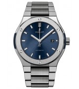 Hublot Classic Fusion Automatic Watch Blue Dial 585.NX.7180.NX 42mm 