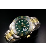 Rolex Submariner 116610LV-1Automatic 18k Gold-Green Luminous Dial-Stainless Steel Strap