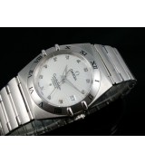 Omega Constellation OM6262 Automatic-White Dial-Stainless Steel TT Linked Strap