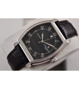  Vacheron Constantin Malte Oblong Shape Diamonds Swiss ETA2824-Black