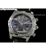 Breitling Chronomat B01 Chronograph-Grey Dial Index Hour Markers-Stainless Steel Bracelet