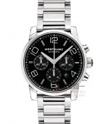 MontBlanc Time Walker Automatic Chronograph-Black Dial-Steel Strap No.09668