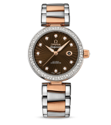 Omega De Ville Ladymatic Automatic Watch Two Toned Brown Dial 34mm 