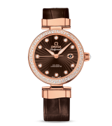 Omega De Ville Ladymatic Automatic Watch Brown Leather Strap 34mm