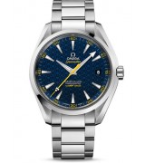 Omega Sea-master Aqua Terra 150m James Bond Blue Dial-Stainless Steel Strap