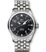 IWC Pilot Mark XVI Swiss Automatic Watch IW325504-Black Dial-Steel Strap 