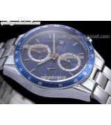 Tag Heuer Carrera 41MM Automatic Chronograph-Blue Dial, Silver Ring subdials-Stainless Steel Bracelet