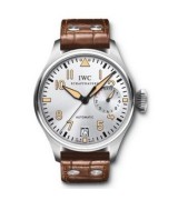 IWC Pilot Father and Son Edition Swiss Automatic Man Watch IW500413-Silver Dial Brown Leather Strap 