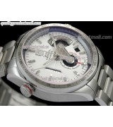 Tag Heuer Grand Carrera Calibre 36 Chronograph-White dial Sucken Steel Subdials-Stainless Steel Bracelet