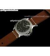 Panerai PAM112 1:1 Mirror Replica Handwound Watch - Tan Leather Strap