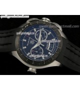 Tag Heuer SLR Calibre 17 100M Automatic Chronograph-Blue Dial-Black Rubber Strap