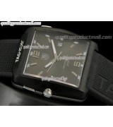 Tag Heuer Golf Professional Swiss Quartz Watch-Black Dial-Black Rubber Strap