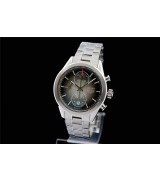 Tag Heuer Carrera Chronograph-Black Dial Black Index Hour Markers-Stainless Steel Bracelet