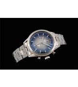 Tag Heuer Carrera Chronograph-Blue Dial White Index Hour Markers-Stainless Steel Bracelet