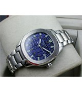 Patek Philippe Aquanaut Swiss Automatic Watch Cuboid Checkered Dial – Royal Blue – Steel Bracelet 