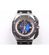 Audemars Piguet Royal Oak Offshore Granoprix Limited Automatic 26290 Chronograph-Blue Dial-Leather Strap 