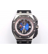 Audemars Piguet Royal Oak Offshore Granoprix Limited Automatic 26290 Chronograph-Blue Dial-Leather Strap 