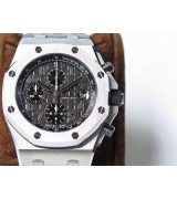 Audemars Piguet Royal Oak Offshore Chronograph-Gray Dial Calfskin Leather Strap 