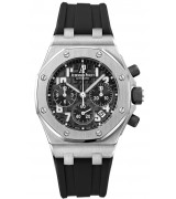 Audemars Piguet Royal Oak Automatic Chronograph 26283ST.OO.D002CA.01-Black Dial Black Rubber Strap