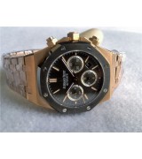 Audemars Piguet Royal Oak Leo Mesei Automatic Watch Full Rose Gold Black Dial 