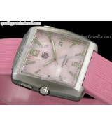 Tag Heuer Golf Professional Swiss Quartz Watch-Pink Dial-Pink Rubber Strap