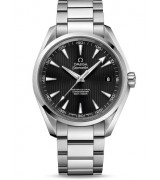 Omega Sea-Master Automatic Watch-Vertical Stripes Black Dial-Stainless Steel Strap