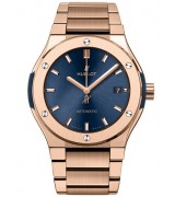 Hublot Classic Fusion Automatic Watch Blue Dial 548.OX.7180.OX 42mm 