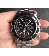 Breitling SuperOcean Swiss Automatic Chronograph-White Hand SS Strap